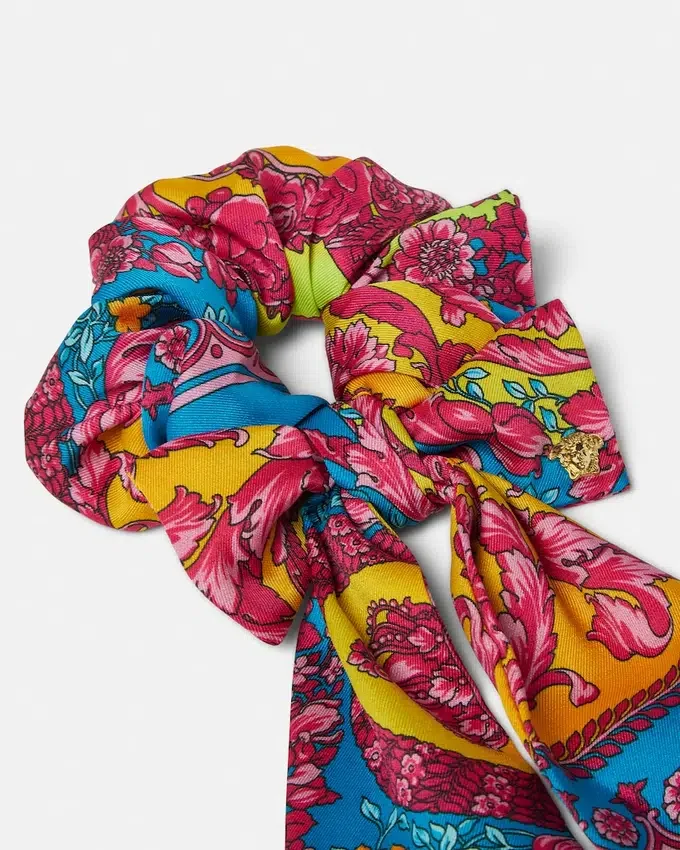 Kids Printed Twill Scarf Tie Scrunchie Kids Printed Twill Scarf Tie Scrunchie