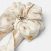 Kids Printed Twill Scarf Tie Scrunchie