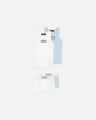 Kids Ribbed Cotton-Jersey Trunks 2-Pack