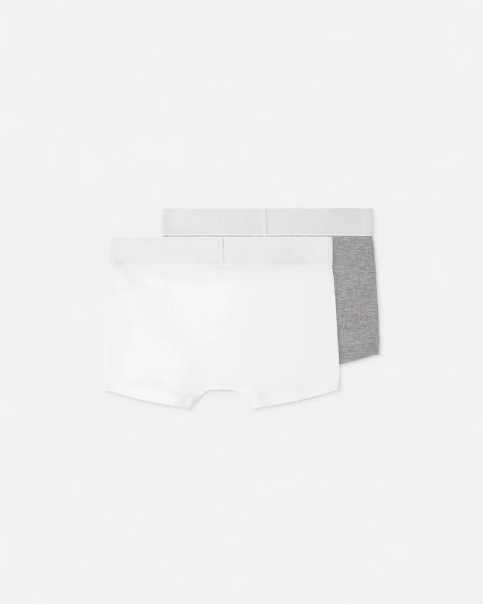 Kids Ribbed Cotton-Jersey Trunks 2-Pack Kids Ribbed Cotton-Jersey Trunks 2-Pack
