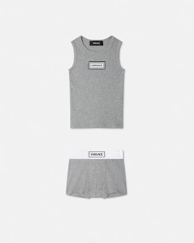 Kids Ribbed Cotton-Jersey Underwear Set Kids Ribbed Cotton-Jersey Underwear Set