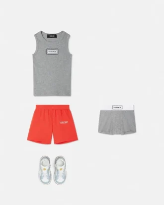 Kids Ribbed Cotton-Jersey Underwear Set