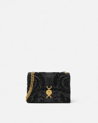 Kleio Embroidered Nappa Shoulder Bag