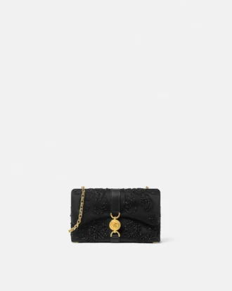 Kleio Embroidered Satin Mini Bag