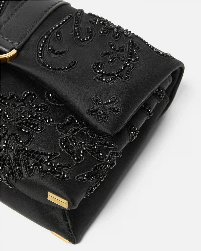 Kleio Embroidered Satin Mini Bag Kleio Embroidered Satin Mini Bag