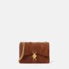 Kleio Quilted Suede Shoulder Bag Kleio Quilted Suede Shoulder Bag