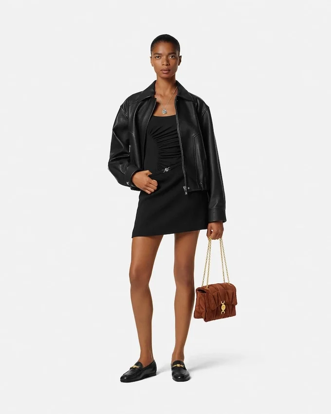 Kleio Quilted Suede Shoulder Bag Kleio Quilted Suede Shoulder Bag
