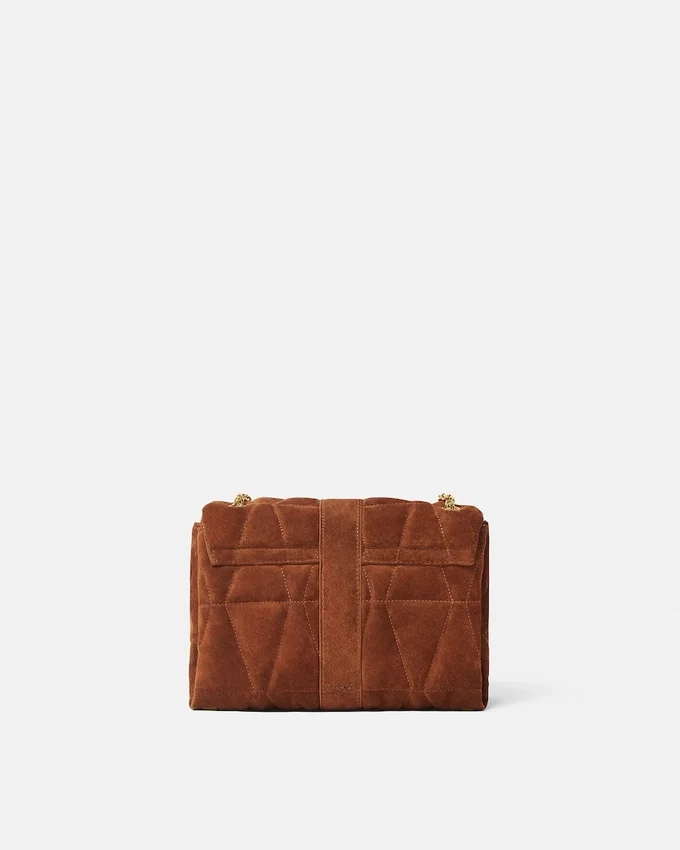 Kleio Quilted Suede Shoulder Bag Kleio Quilted Suede Shoulder Bag
