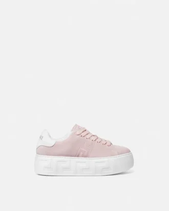 La Greca Suede Platform Sneakers La Greca Suede Platform Sneakers