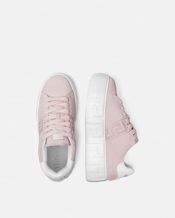 La Greca Suede Platform Sneakers La Greca Suede Platform Sneakers