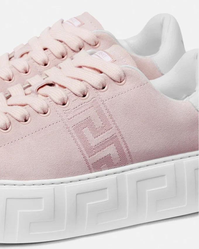 La Greca Suede Platform Sneakers La Greca Suede Platform Sneakers