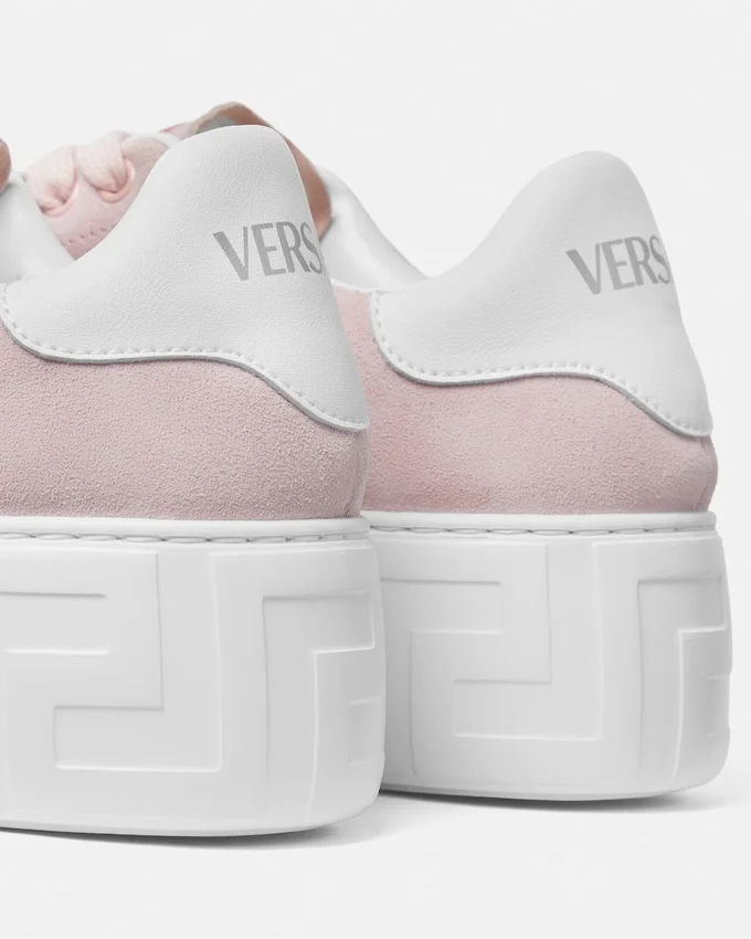 La Greca Suede Platform Sneakers La Greca Suede Platform Sneakers