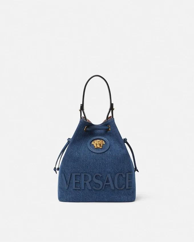 La Medusa Denim Bucket Bag La Medusa Denim Bucket Bag