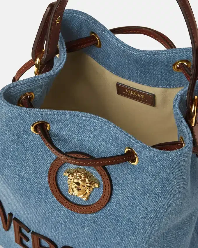 La Medusa Denim Bucket Bag La Medusa Denim Bucket Bag