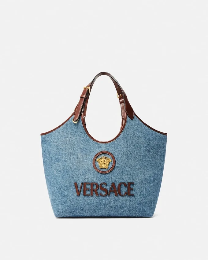La Medusa Denim Tote La Medusa Denim Tote