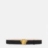 La Medusa Embellished Leather Belt 4 cm La Medusa Embellished Leather Belt 4 cm