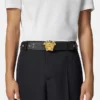 La Medusa Embellished Leather Belt 4 cm La Medusa Embellished Leather Belt 4 cm