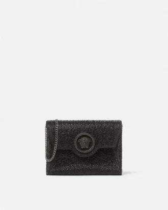 La Medusa Embellished Satin Clutch La Medusa Embellished Satin Clutch