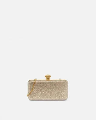 La Medusa Embellished Satin Clutch La Medusa Embellished Satin Clutch