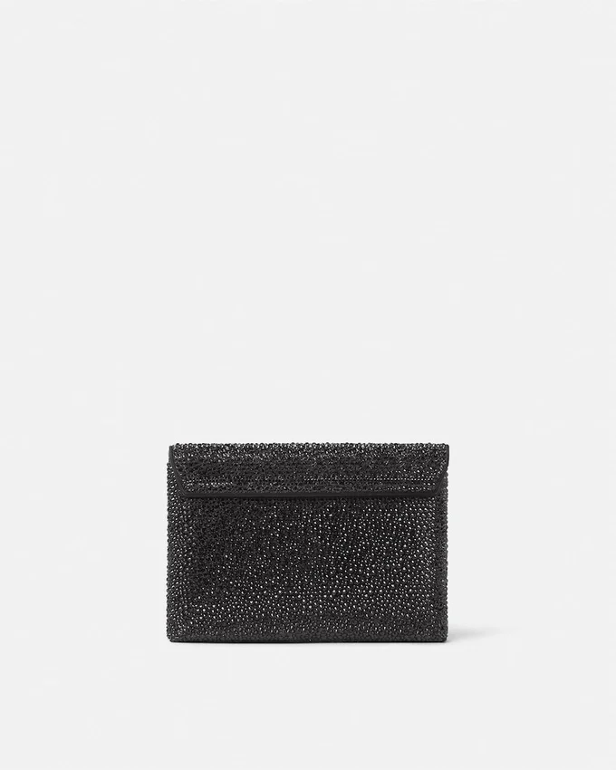 La Medusa Embellished Satin Clutch La Medusa Embellished Satin Clutch