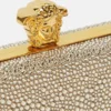 La Medusa Embellished Satin Clutch La Medusa Embellished Satin Clutch