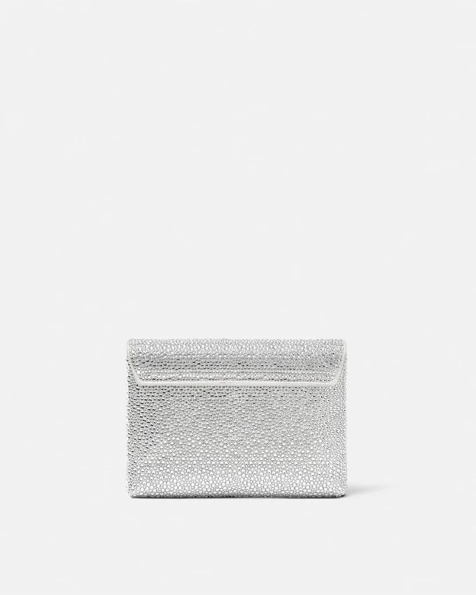La Medusa Embellished Satin Clutch La Medusa Embellished Satin Clutch