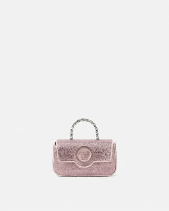 La Medusa Embellished Satin Mini Bag La Medusa Embellished Satin Mini Bag