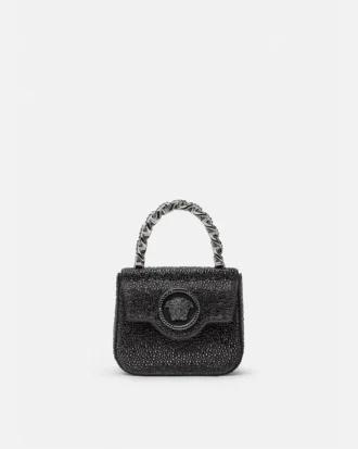 La Medusa Embellished Satin Mini Bag La Medusa Embellished Satin Mini Bag