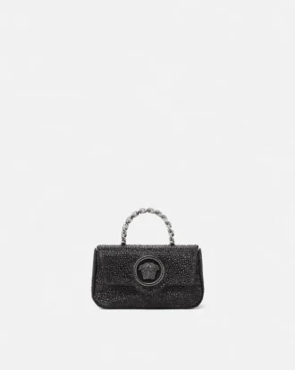 La Medusa Embellished Satin Mini Bag La Medusa Embellished Satin Mini Bag