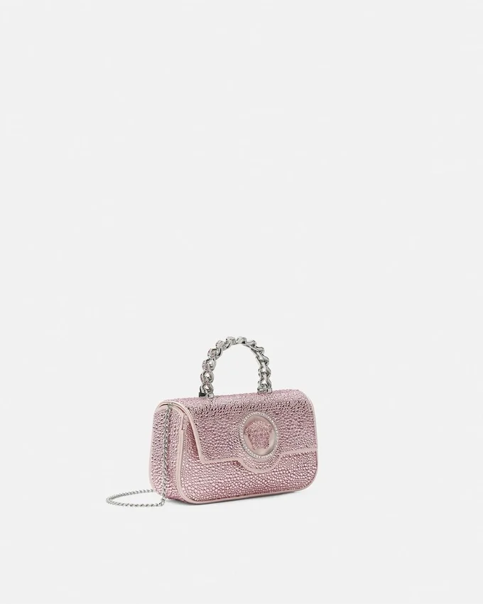 La Medusa Embellished Satin Mini Bag La Medusa Embellished Satin Mini Bag