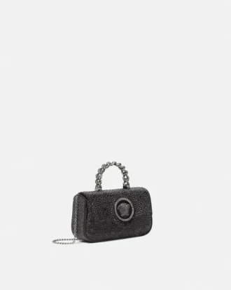 La Medusa Embellished Satin Mini Bag La Medusa Embellished Satin Mini Bag