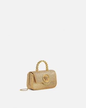 La Medusa Embellished Satin Mini Bag La Medusa Embellished Satin Mini Bag