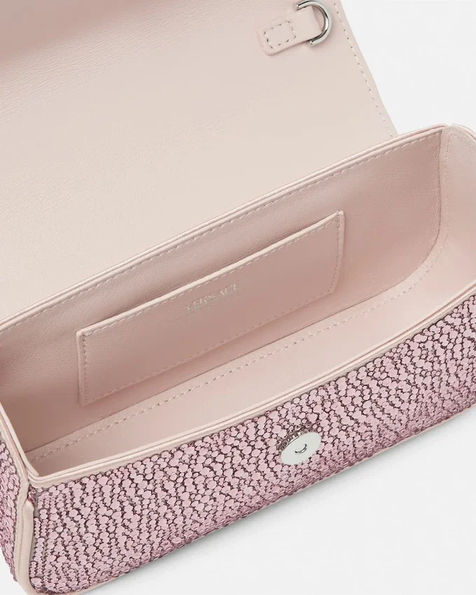 La Medusa Embellished Satin Mini Bag La Medusa Embellished Satin Mini Bag