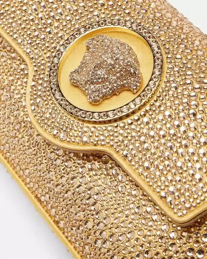 La Medusa Embellished Satin Mini Bag La Medusa Embellished Satin Mini Bag