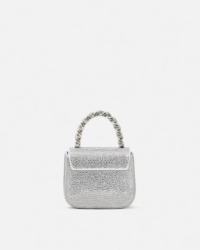 La Medusa Embellished Satin Mini Bag La Medusa Embellished Satin Mini Bag