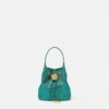 La Medusa Embellished Satin Mini Bucket Bag La Medusa Embellished Satin Mini Bucket Bag