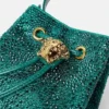 La Medusa Embellished Satin Mini Bucket Bag La Medusa Embellished Satin Mini Bucket Bag