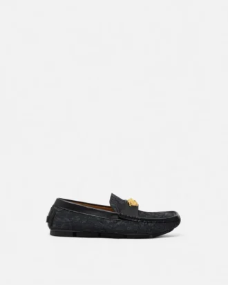 La Medusa Jacquard Canvas Driver Shoes La Medusa Jacquard Canvas Driver Shoes