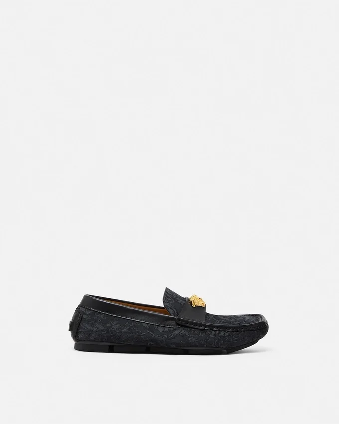 La Medusa Jacquard Canvas Driver Shoes La Medusa Jacquard Canvas Driver Shoes