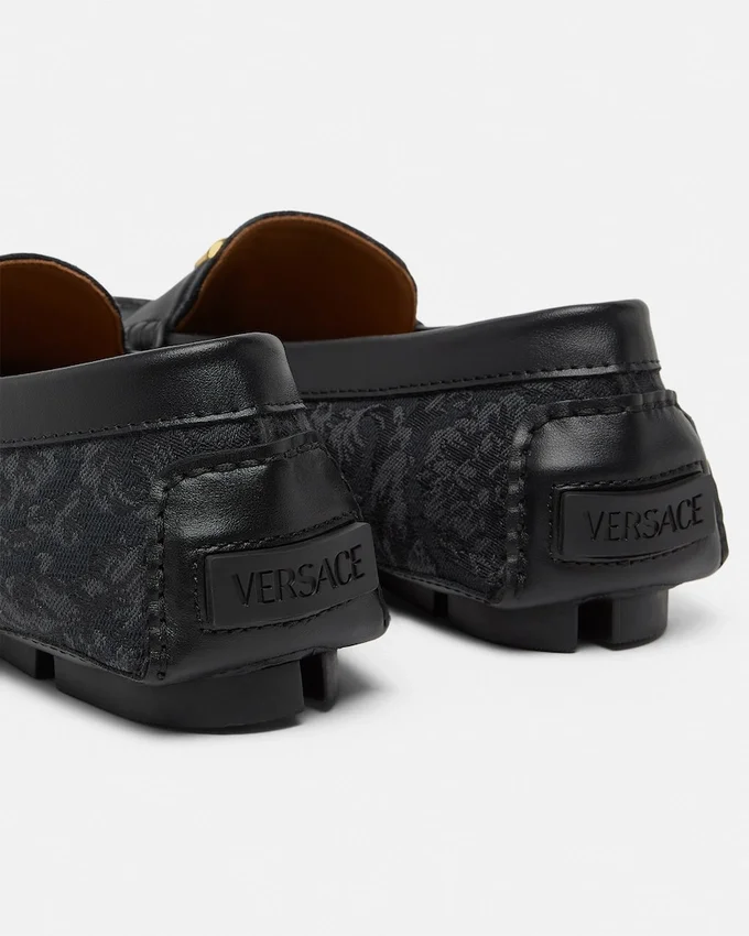 La Medusa Jacquard Canvas Driver Shoes La Medusa Jacquard Canvas Driver Shoes