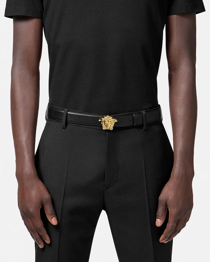 La Medusa Leather Belt 3 cm La Medusa Leather Belt 3 cm
