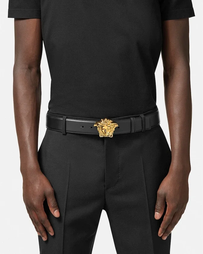 La Medusa Leather Belt 4 cm La Medusa Leather Belt 4 cm
