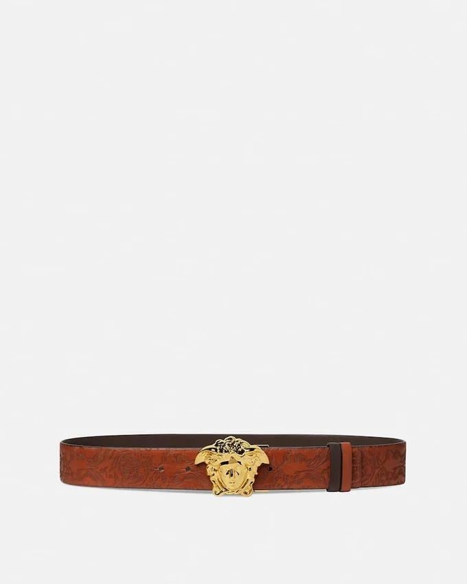 La Medusa Leather Reversible Belt 4 cm La Medusa Leather Reversible Belt 4 cm
