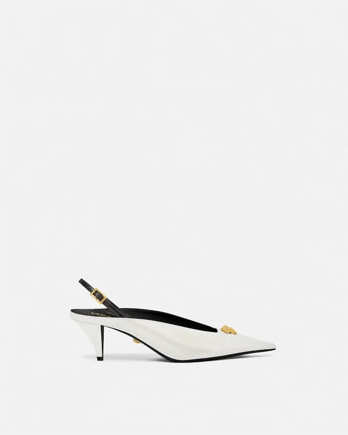 La Medusa Leather Slingbacks 55 mm La Medusa Leather Slingbacks 55 mm