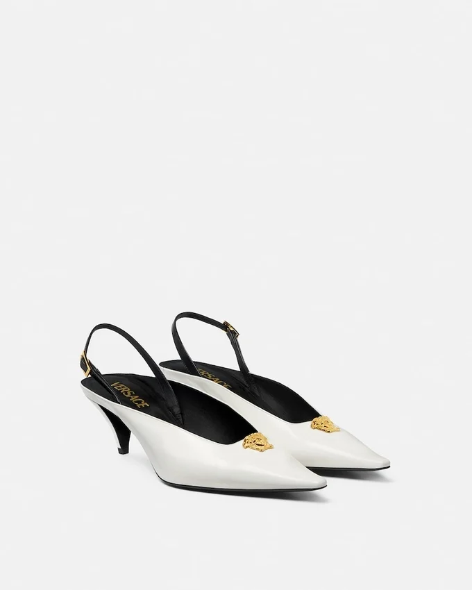 La Medusa Leather Slingbacks 55 mm La Medusa Leather Slingbacks 55 mm