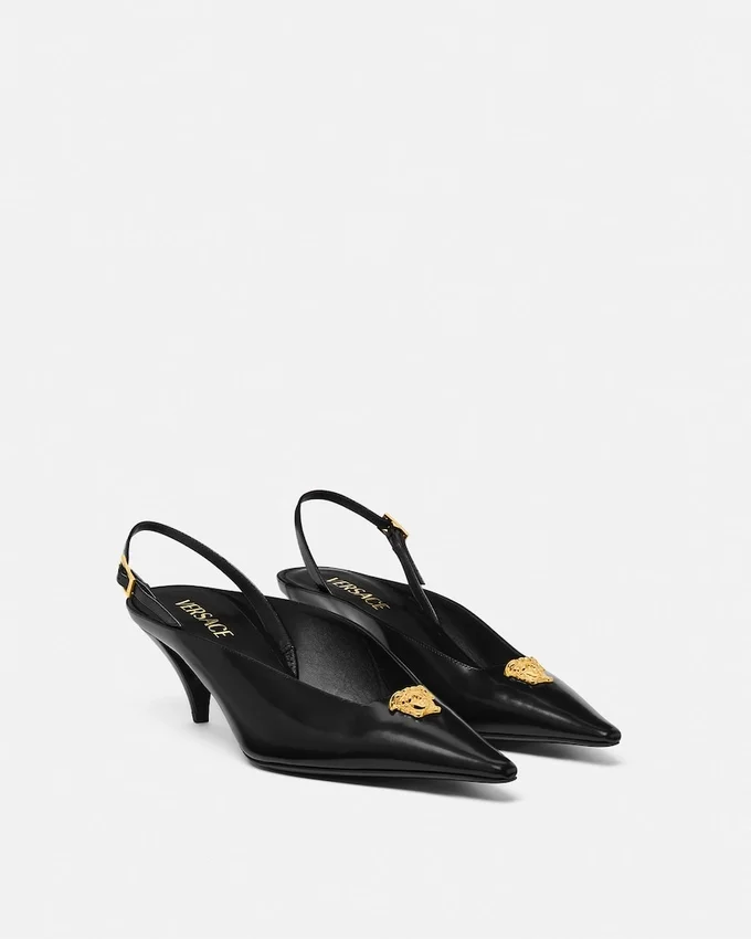 La Medusa Leather Slingbacks 55 mm La Medusa Leather Slingbacks 55 mm