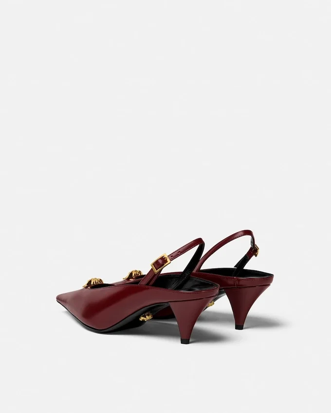 La Medusa Leather Slingbacks 55 mm La Medusa Leather Slingbacks 55 mm