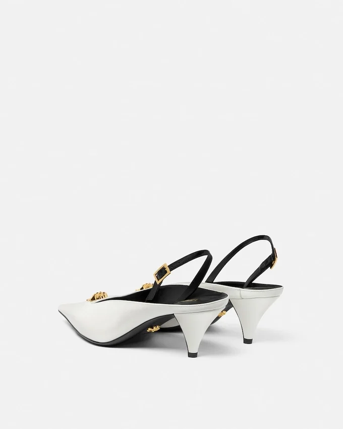 La Medusa Leather Slingbacks 55 mm La Medusa Leather Slingbacks 55 mm