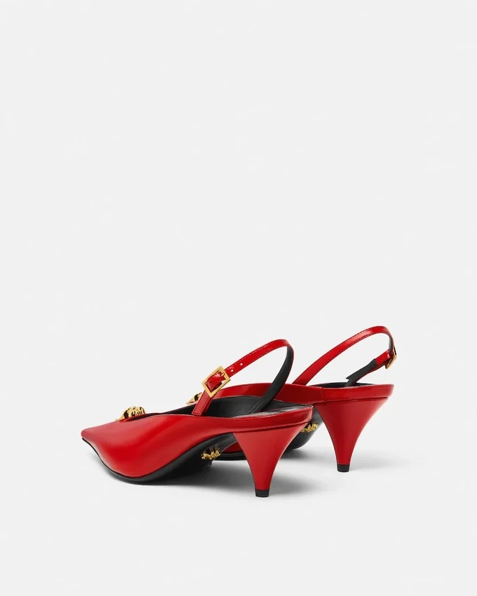 La Medusa Leather Slingbacks 55 mm La Medusa Leather Slingbacks 55 mm