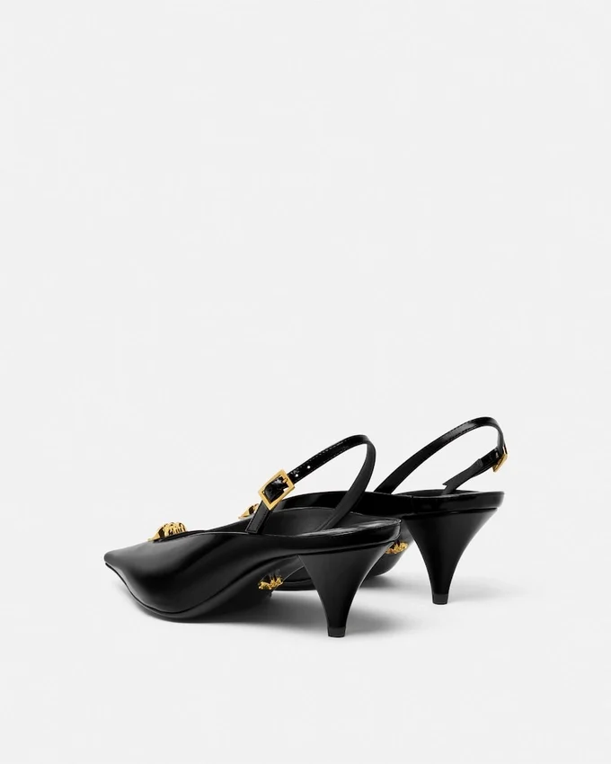 La Medusa Leather Slingbacks 55 mm La Medusa Leather Slingbacks 55 mm